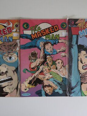Eclipse Comics 1985 The Masked Man Comic Book #5, #6, #7